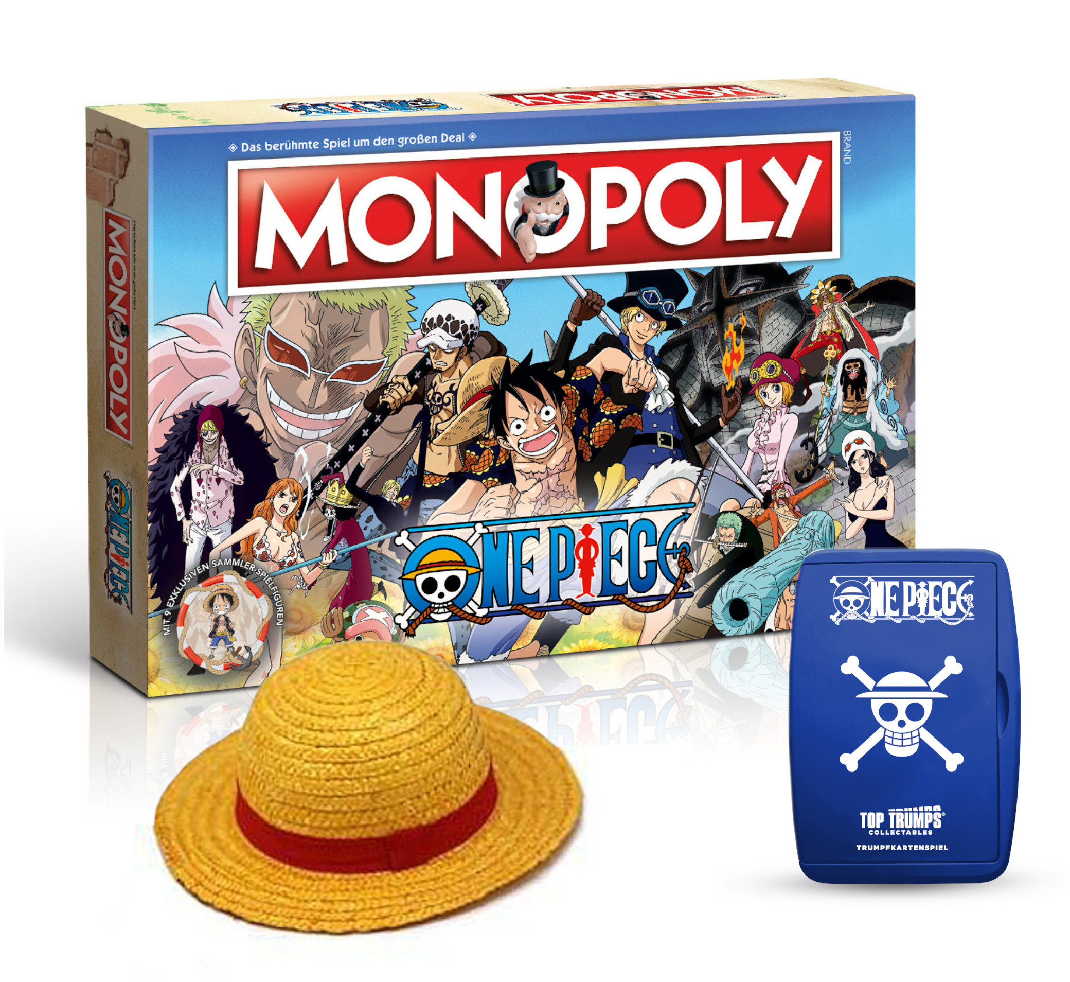 Monopoly - One Piece + Top Trumps & Ruffy Strohhut