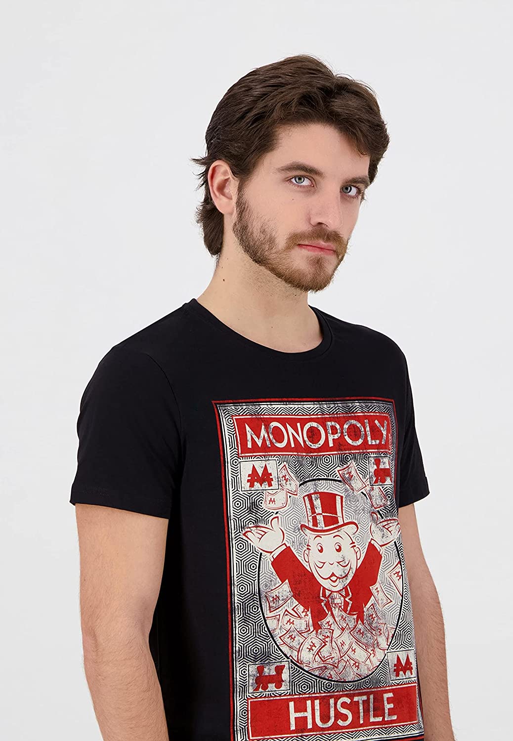 T-Shirt Herren - Monopoly »Hustle« (schwarz)
