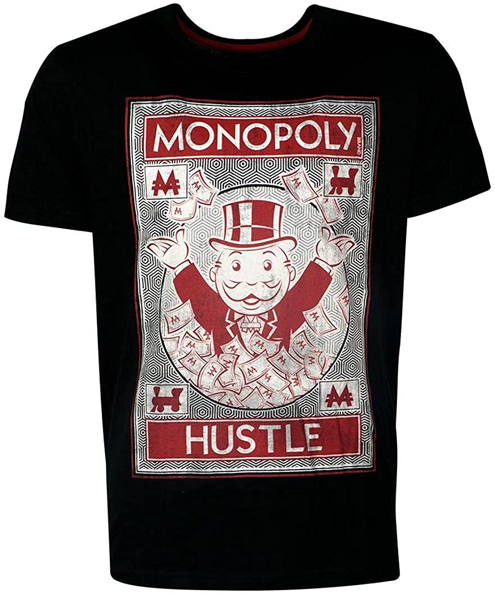 T-Shirt Herren - Monopoly »Hustle« (schwarz)