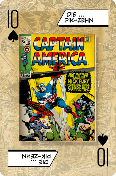 Number 1 Spielkarten Marvel Comics Retro