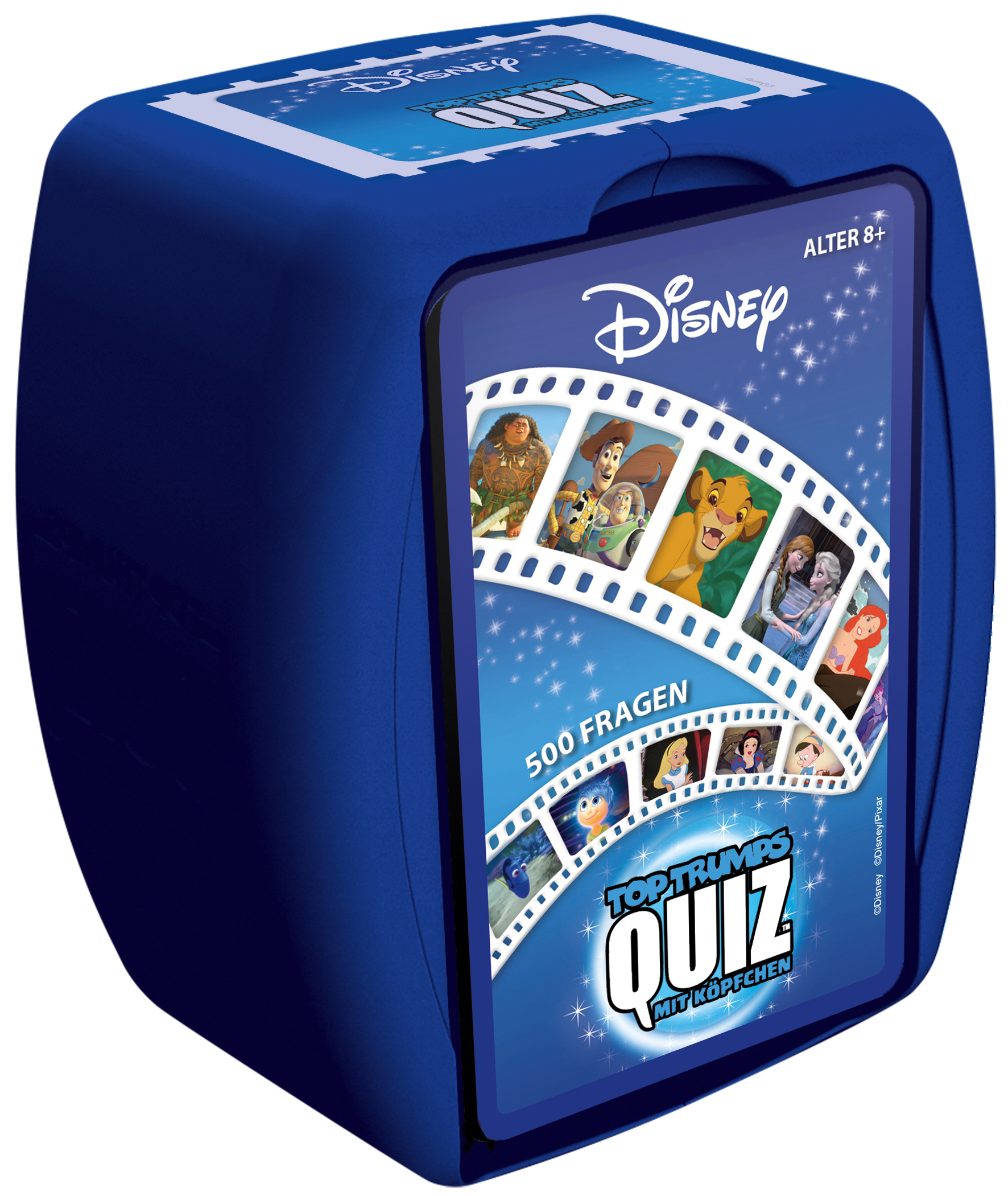 Kompaktes Spiel für unterwegs - Das Disney Quiz mit 500 Fragen rund um die schönsten Filme
